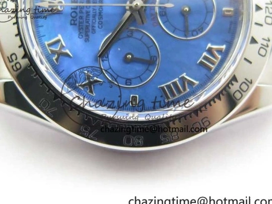 MiroTime 0215 Elegant Daytona 116519 OXF Best Edition Blue Dial on Blue Leather Strap A 3073